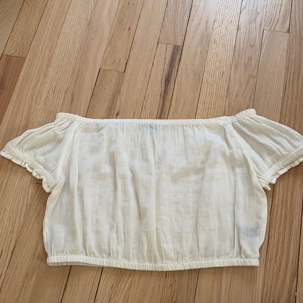 White off the shoulder Aerie stretch
